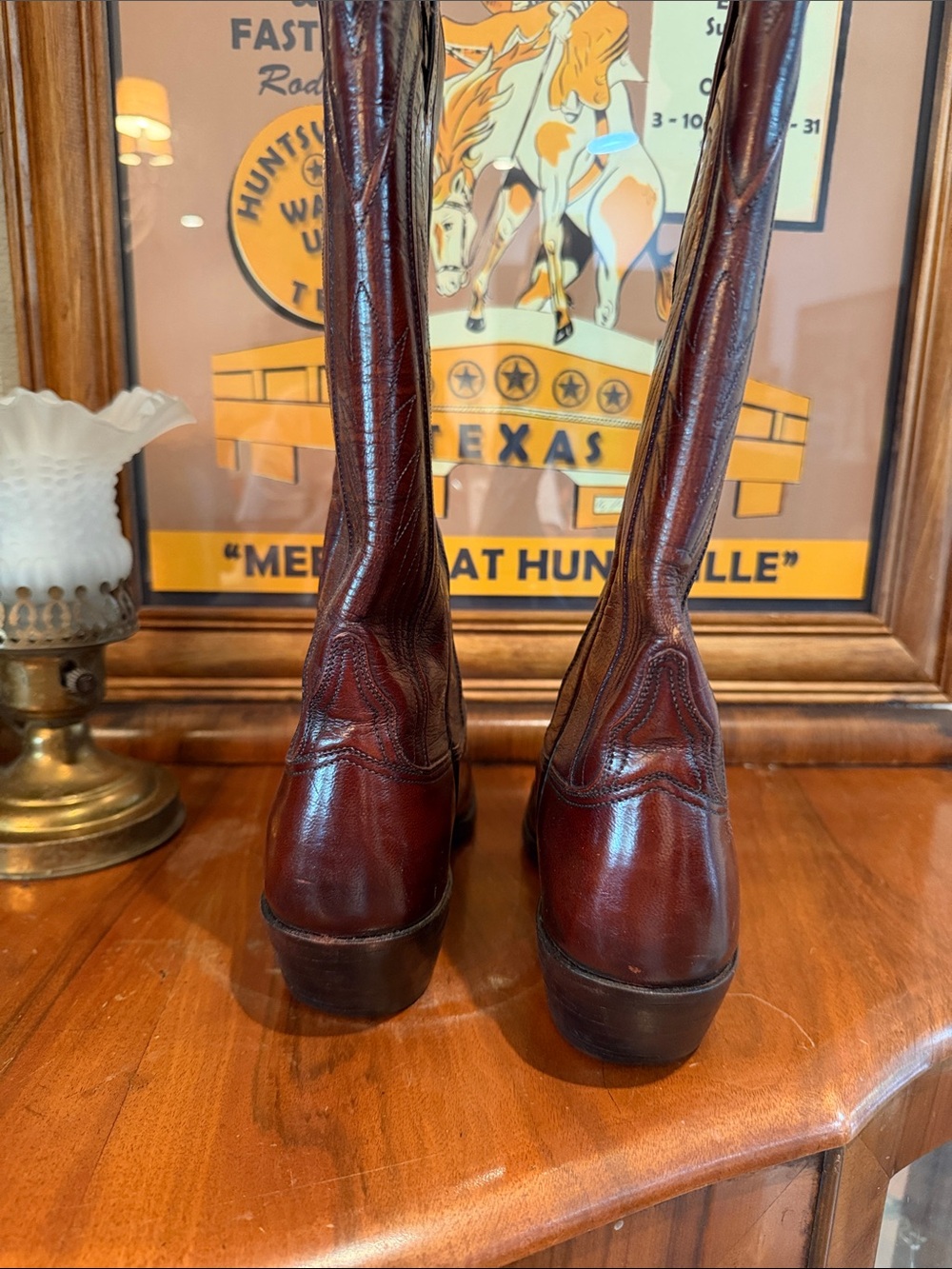 Lucchese Women’s Vintage Leather Western Cowboy Boots - Picture 3 of 6